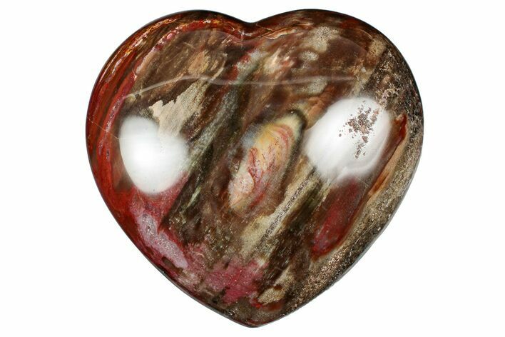 Polished Triassic Petrified Wood Heart - Madagascar #355554
